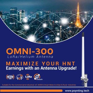 OMNI-300-1:OMNI-DIRECTIONAL, LORA/HELIUM/IOT ANTENNA 868 - 930 MHz, 4.5dBi